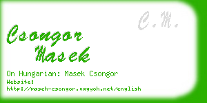 csongor masek business card